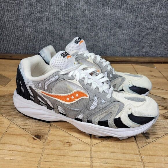 Saucony Azura 2000 Men's 8 S70491 3 Grey Orange Black Running Athletic Shoes - Picture 1 of 13